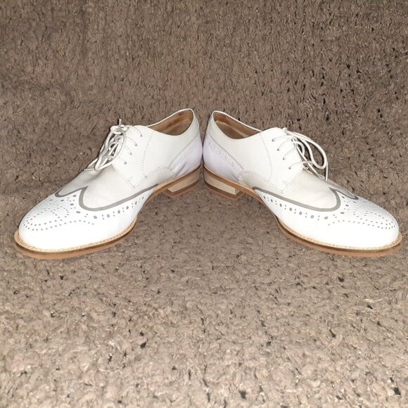 G-STAR RAW CORRECTLINE-White Leather/Patent Wingtip Design-Sz 8-Near Mint - Picture 4 of 9